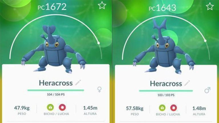 Pokémon GO: Las diferencias que tienen algunas especies dependiendo de su género