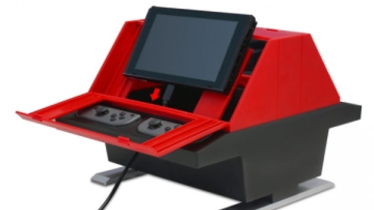 Un mueble convierte una Nintendo Switch en una máquina arcade