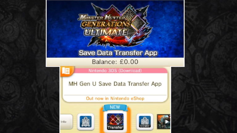 Cómo transferir tu partida de Monster Hunter Generations Ultimate de tu 3DS a la Nintendo Switch