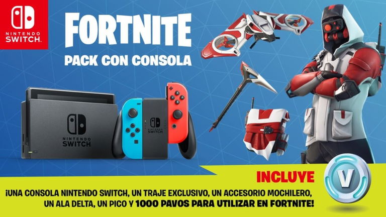 El pack Nintendo Switch más Fortnite que incluye contenido adicional ya está disponible