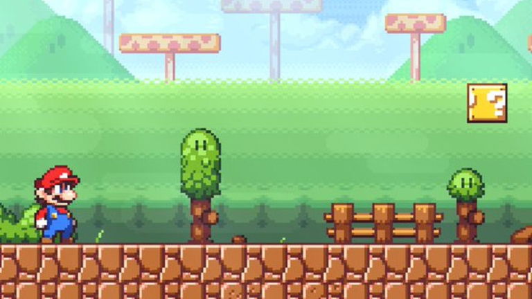 Super Mario Flashback es una obra de arte hecha píxel