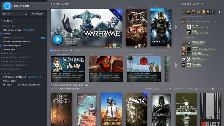 Steam realiza un gran cambio en su interfaz