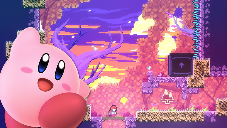 Jugar a Celeste con Kirby lo hace todo mucho más fácil