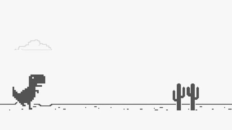 Así es como juega al dinosaurio de Google un auténtico gamer