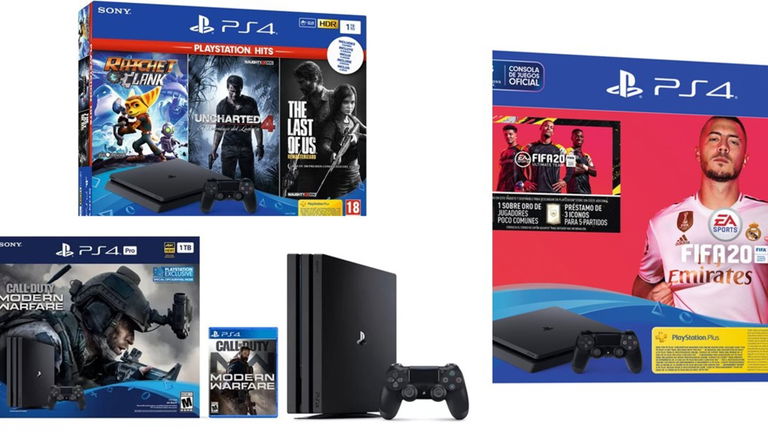 Todos los packs de PS4 + juegos con 70€ de descuento por tiempo limitado