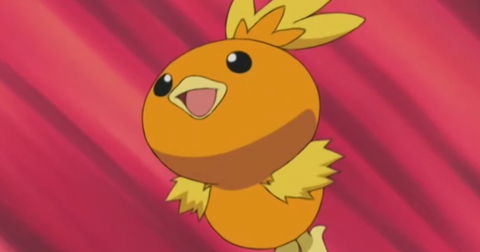 Uno de los diseños iniciales del pokémon Torchic lo mostraban recién eclosionado