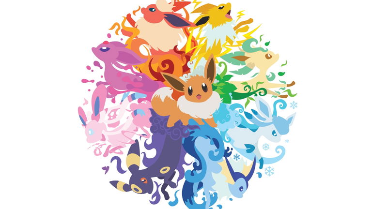 Eevee y todas sus evoluciones en un espectacular dibujo Pokémon de 6 semanas de trabajo