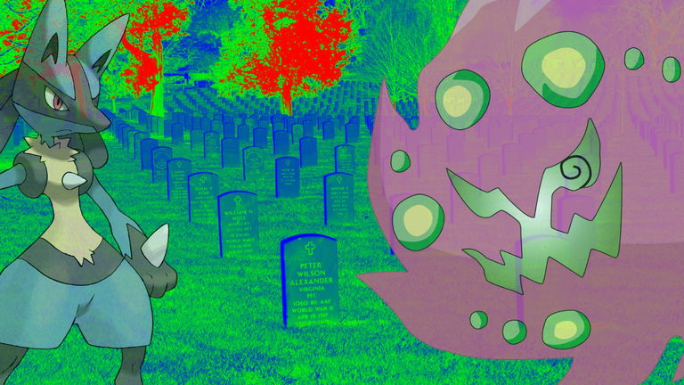 Nos encanta esta fusión Pokémon de Lucario y Spiritomb
