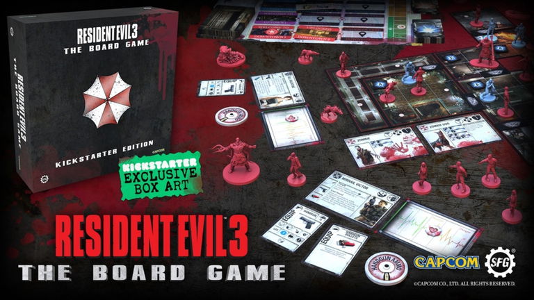 El juego de mesa de Resident Evil 3 arranca mañana su Kickstarter