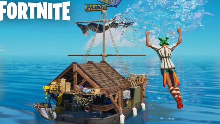 El barco de loot de Fortnite se desplaza en el mapa