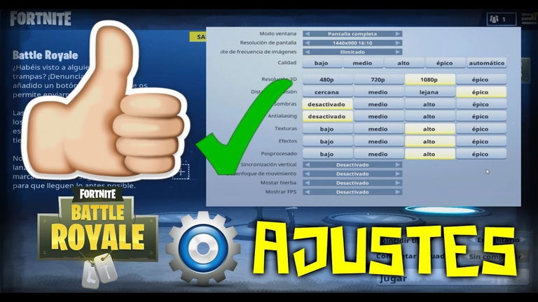 Configuración óptima para jugar Fortnite en PC