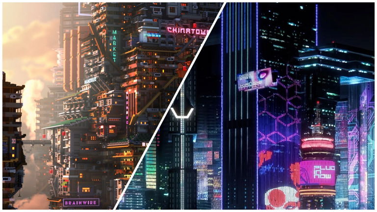 Recrean un edificio en Minecraft al estilo de Cyberpunk 2077 y el resultado es sorprendente