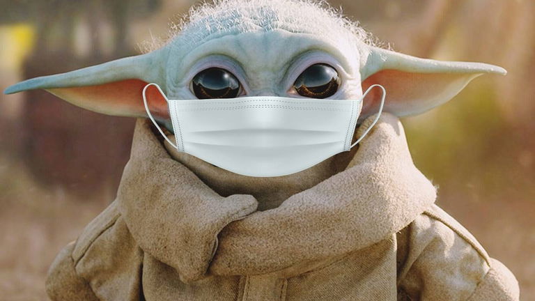 Star Wars: Baby Yoda también usa su tapabocas en este genial fanart