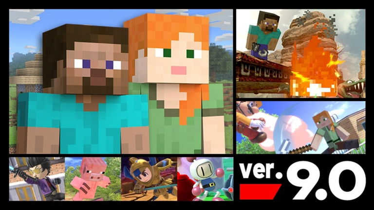Steve y Alex de Minecraft ya tienen fecha de lanzamiento en Super Smash Bros. Ultimate