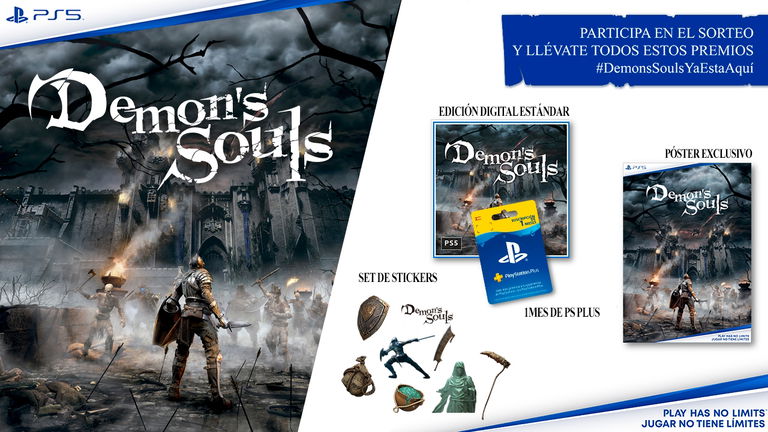 ¡Participa en nuestro nuevo sorteo y llévate GRATIS una copia Demon's Souls para PS5!