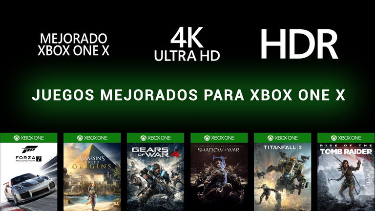 Lista de todos los juegos mejorados para Xbox One X