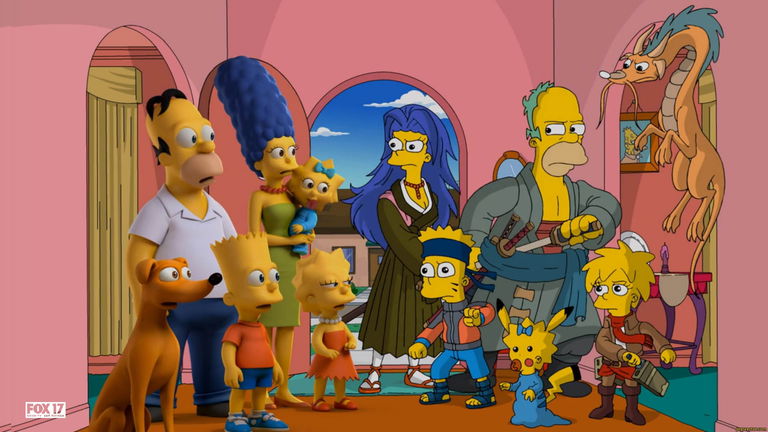 ¿Y si Los Simpson se disfrazaran de los personajes de Naruto? Esta es la pinta que tendrían