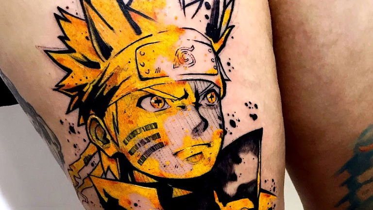 Se tatúa una escena del manga de Naruto en el brazo y es genial