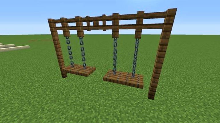 Cómo hacer un columpio en Minecraft