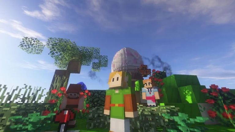 Un jugador de Minecraft está recreando el mundo de Zelda: Breath of the Wild en el juego