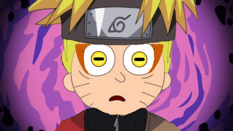 Así sería Naruto si fuera un personaje de Rick & Morty