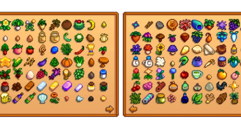 Qué encontramos en la pestaña colecciones de Stardew Valley