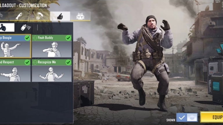 Animaciones del personaje en Call of Duty: Mobile