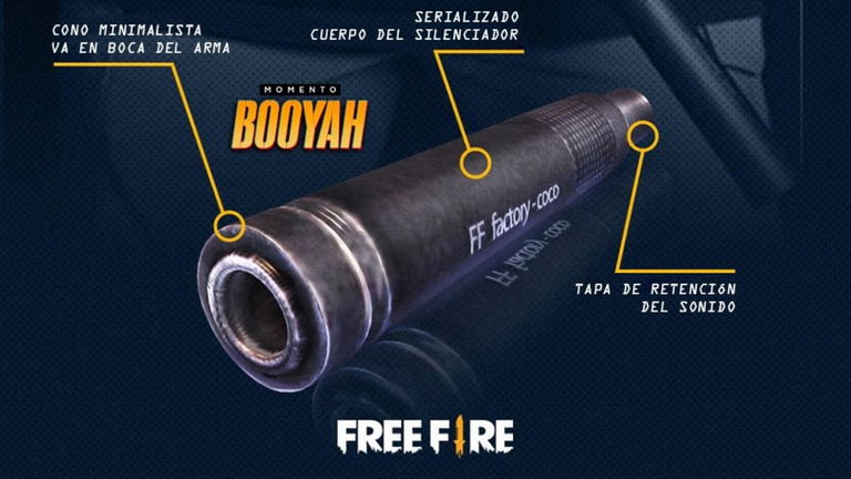 Importancia del silenciador para armas de Free Fire