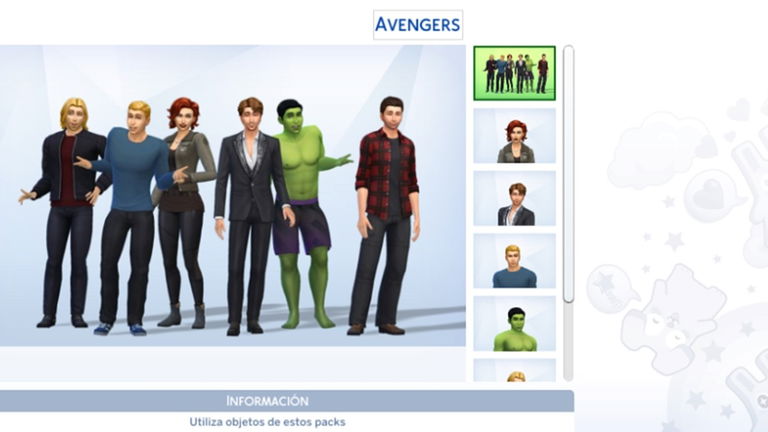 Cómo crear a los Vengadores en Los Sims 4