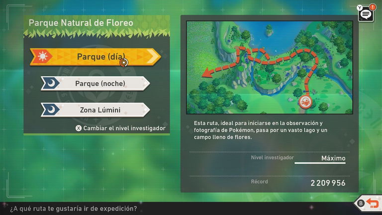 Todos los Pokémon del Parque (Día) en New Pokémon Snap