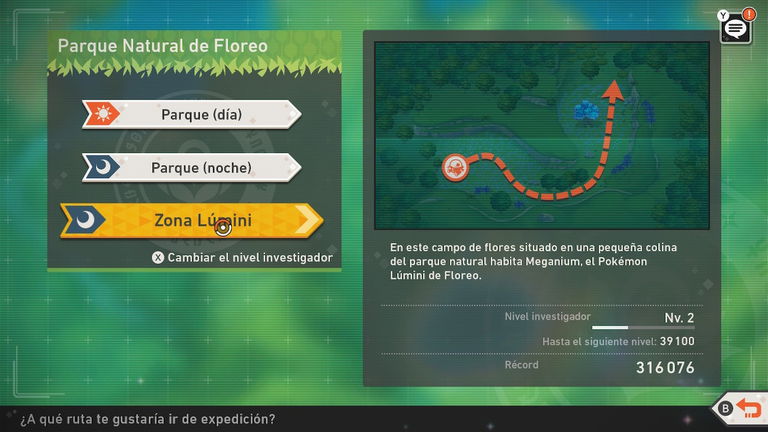 Todos los Pokémon del Parque (Zona Lúmini) en New Pokémon Snap