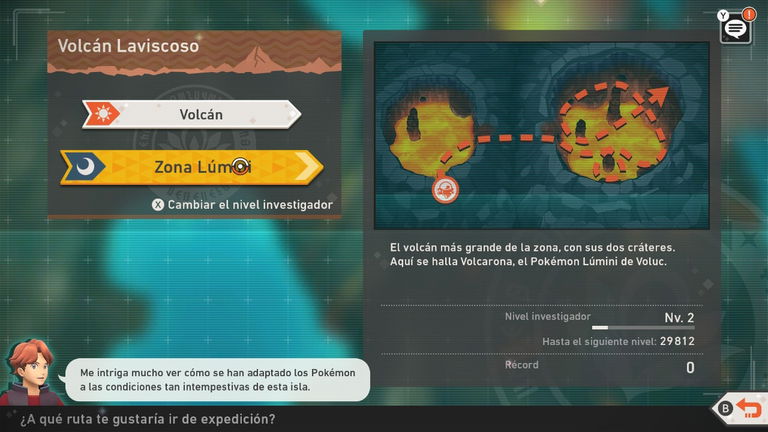 Todos los Pokémon del Volcán (Zona Lúmini) en New Pokémon Snap