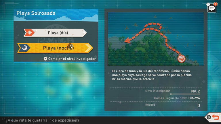 Todos los Pokémon de la Playa (Noche) en New Pokémon Snap