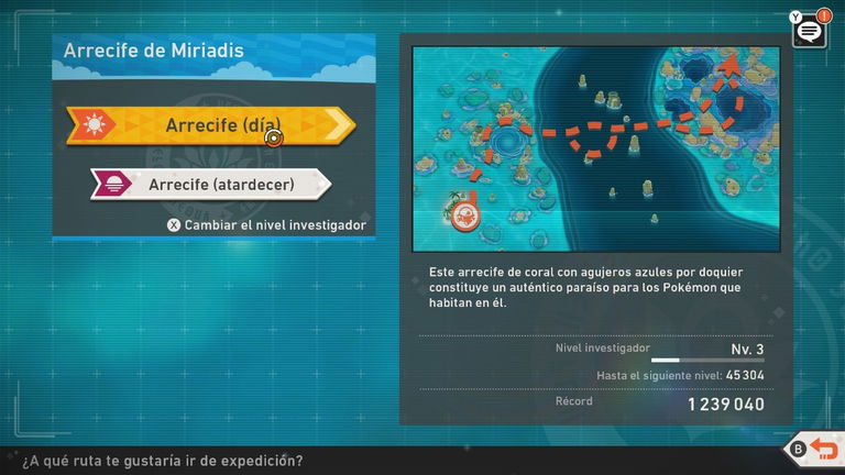 Todos los Pokémon del Arrecife (Día) en New Pokémon Snap