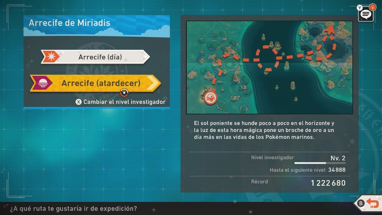 Todos los Pokémon del Arrecife (Atardecer) en New Pokémon Snap