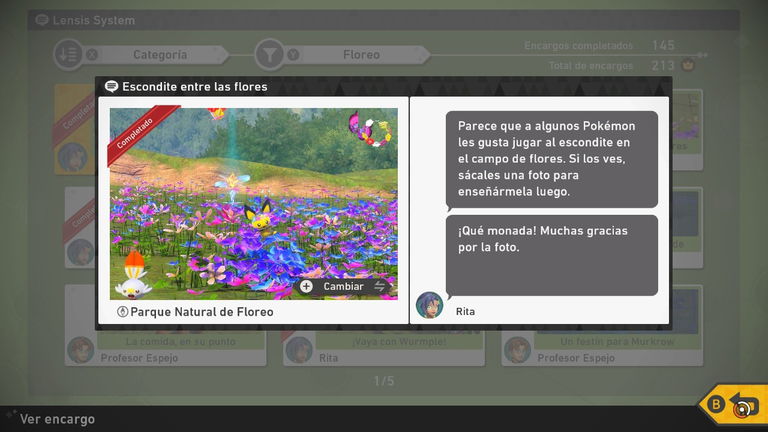Encargos del Parque en New Pokémon Snap
