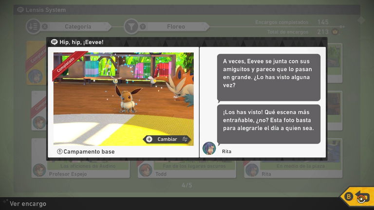 Encargos del Campamento en New Pokémon Snap