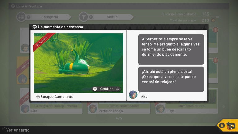 Encargos del Bosque en New Pokémon Snap