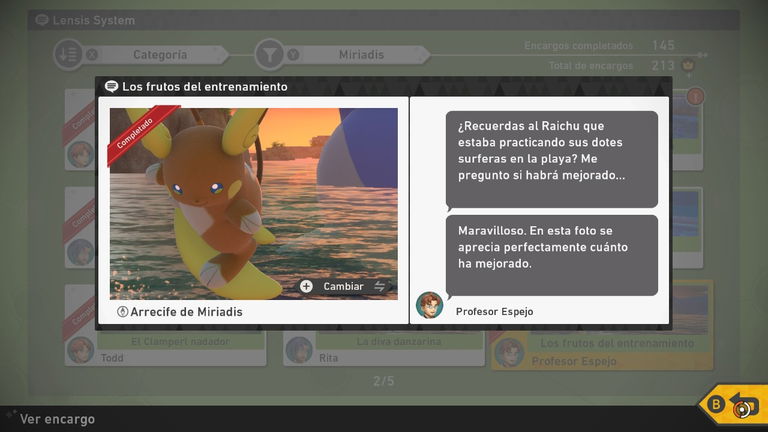 Encargos del Arrecife en New Pokémon Snap