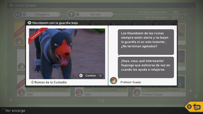 Encargos de las Ruinas en New Pokémon Snap