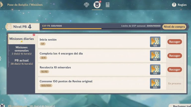 Genshin Impact: misiones semanales del Pase de Batalla