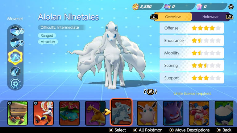 Cómo jugar con Ninetales Alola en Pokémon UNITE