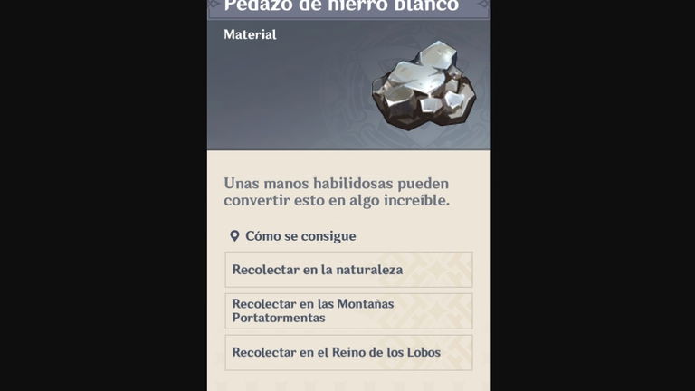 Cómo obtener hierro blanco en Genshin Impact
