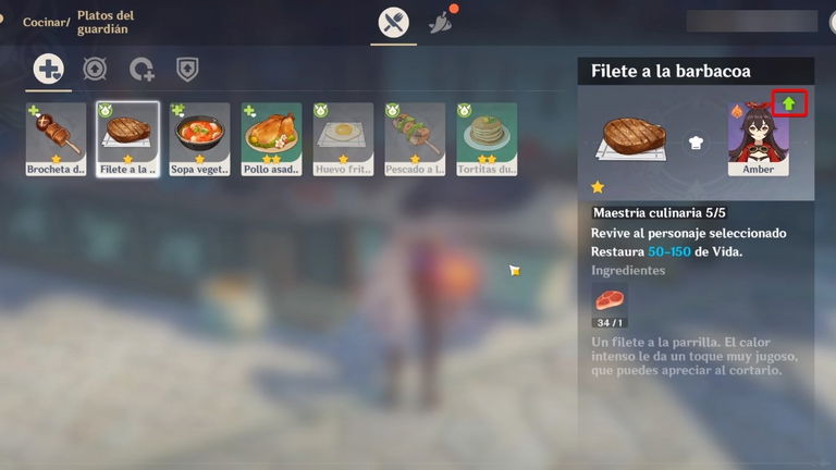 Recetas para revivir personajes en Genshin Impact