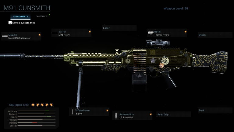 Cuáles son Ametralladoras ligeras en Call of Duty: Modern Warfare