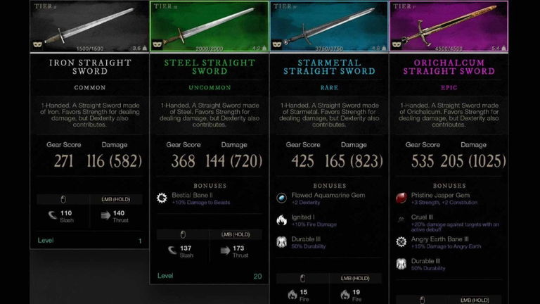 Qué es la maestría de armas en New World