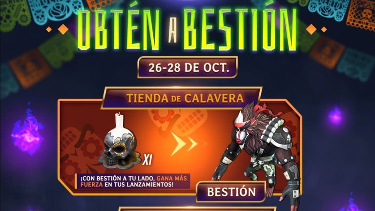 Cómo obtener la skin Bestion Calavera de Free Fire