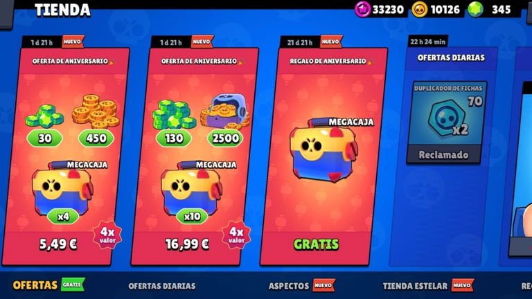 Recompensas por el aniversario de Brawl Stars