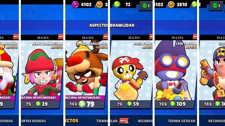Cuáles son los aspectos navideños que llegan a Brawl Stars