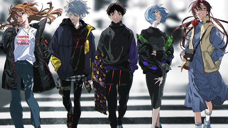 Evangelion anuncia su colaboración con la marca de ropa FILA con esta ilustracion